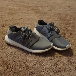 Gray Adidas Tubular Shoes